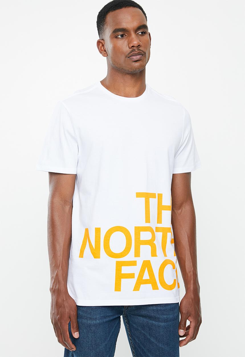 The North Face - Short sleeve graphic flow 1 tee - white & yellow 