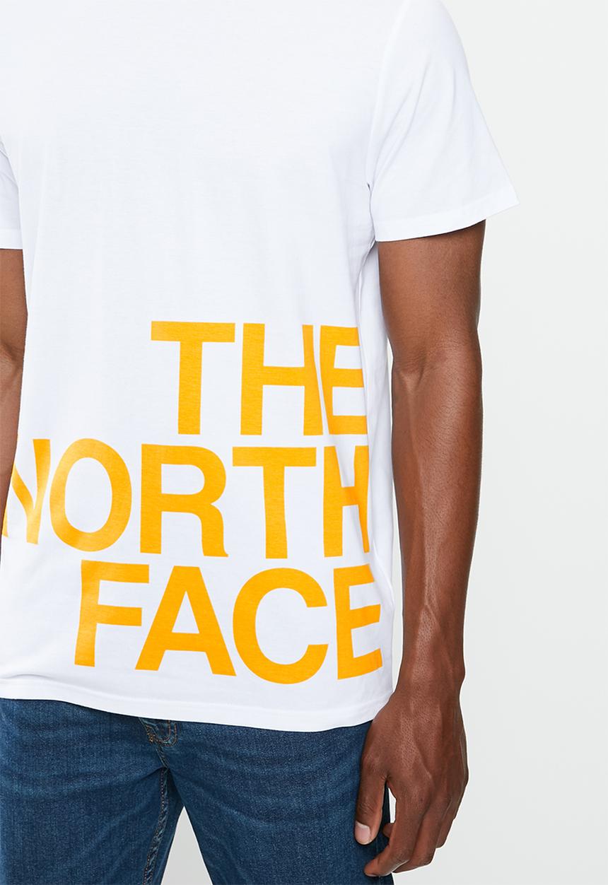 The North Face - Short sleeve graphic flow 1 tee - white & yellow 