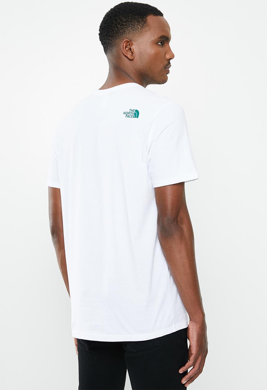 The North Face - Short sleeve graphic flow 1 tee - white & green 