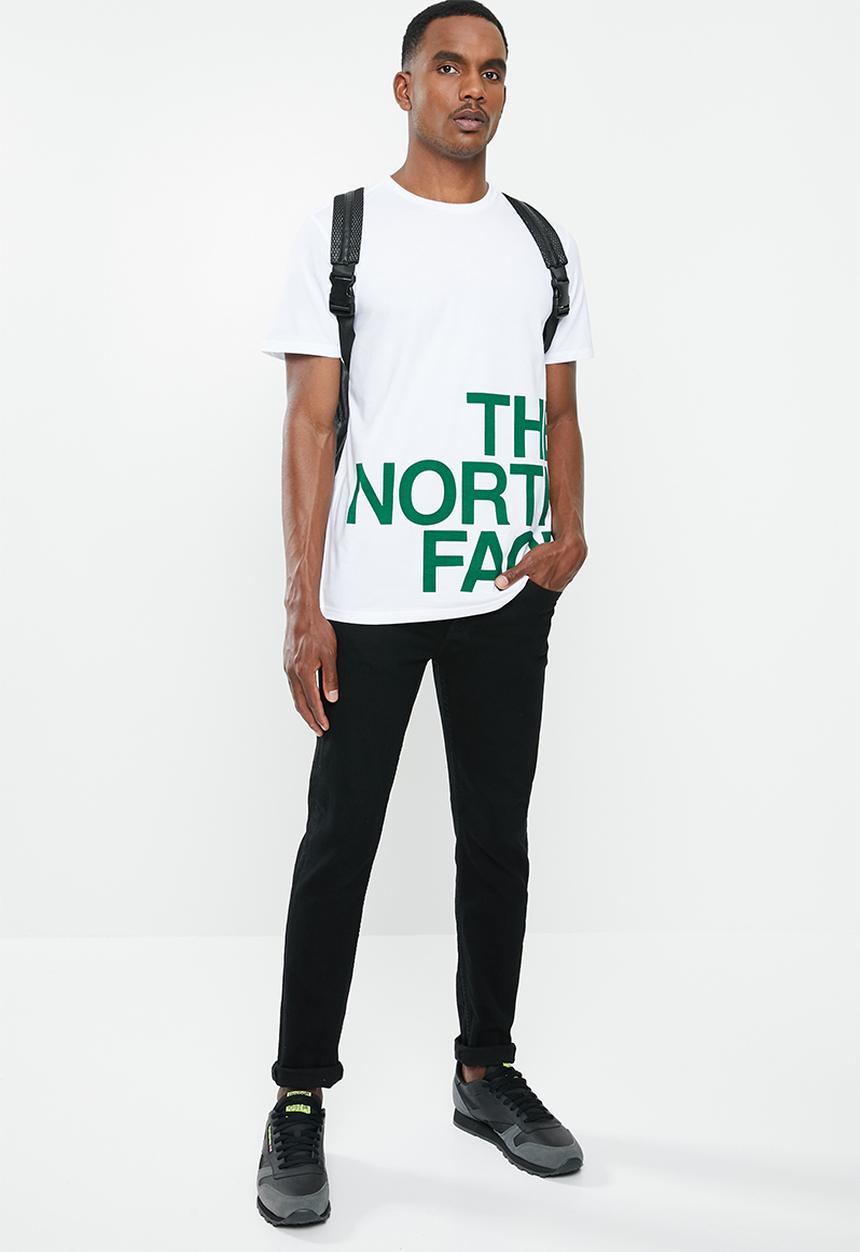 The North Face - Short sleeve graphic flow 1 tee - white & green 