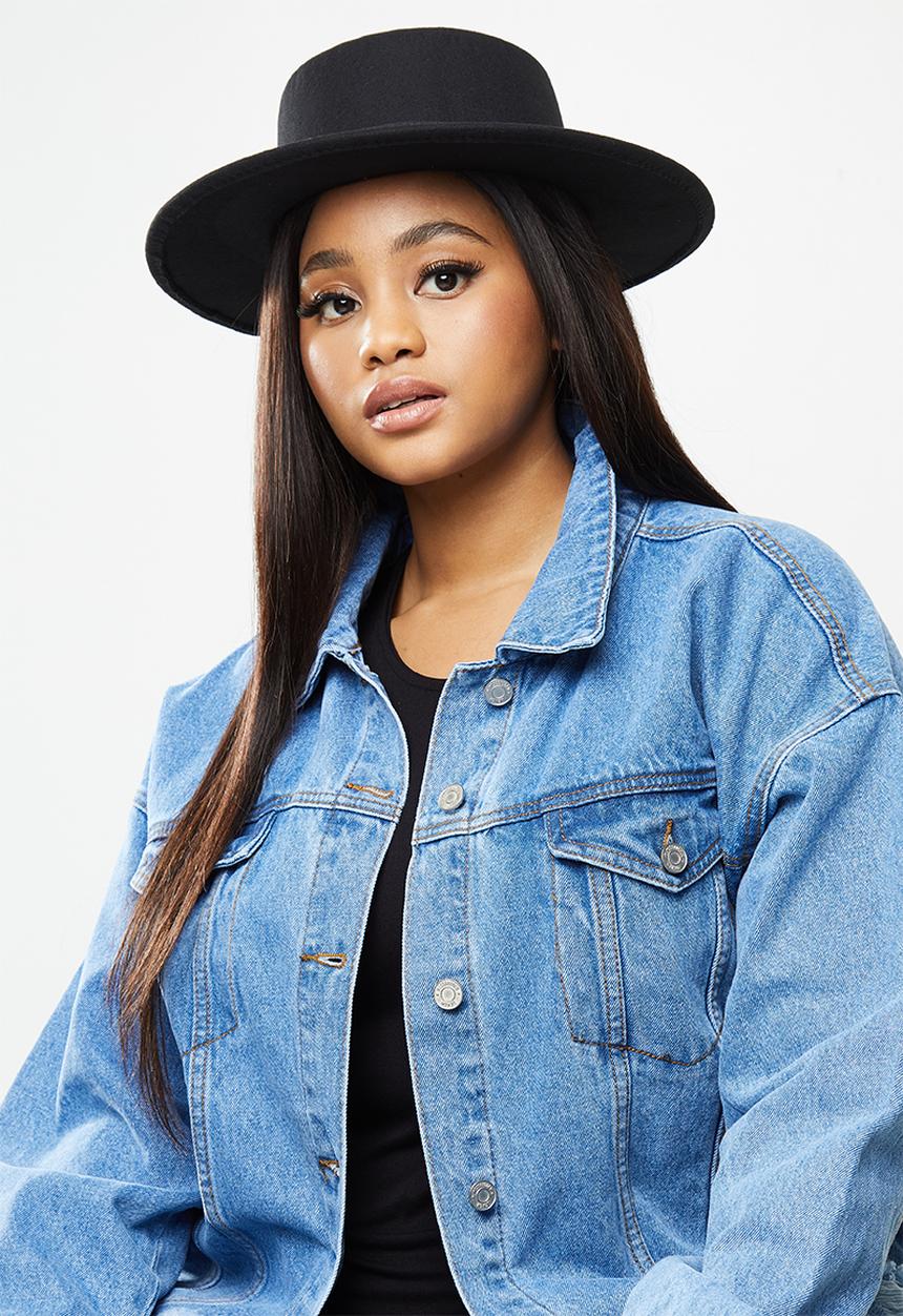 Superbalist - Ribbon trim fedora - black