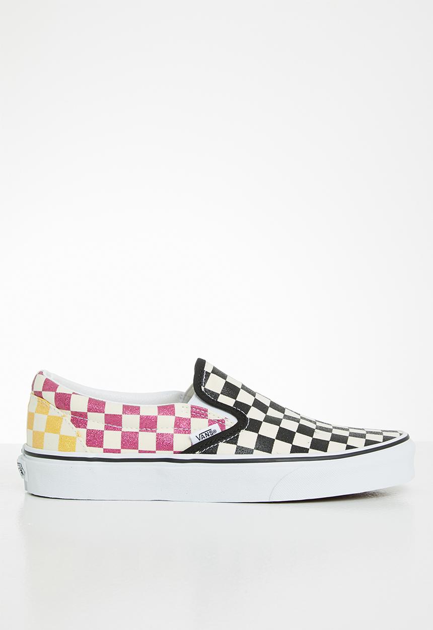 Vans - Classic Slip-On - (glitter check) multi/true white