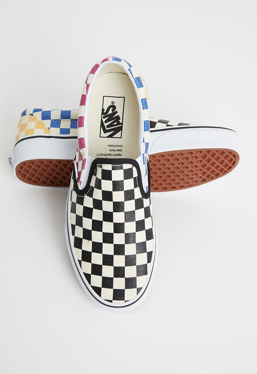 Vans - Classic Slip-On - (glitter check) multi/true white