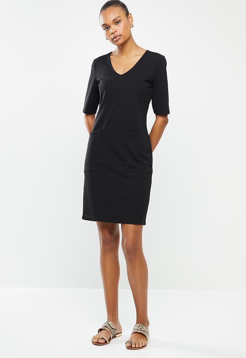 Jacqueline de Yong - One catia treats pocket dress - black