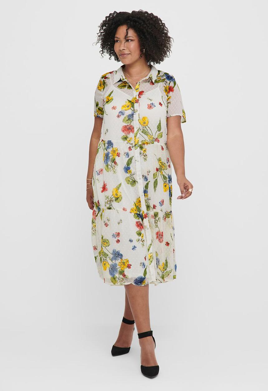 Carmakoma - Spirit short sleeve calf shirt dress - multi