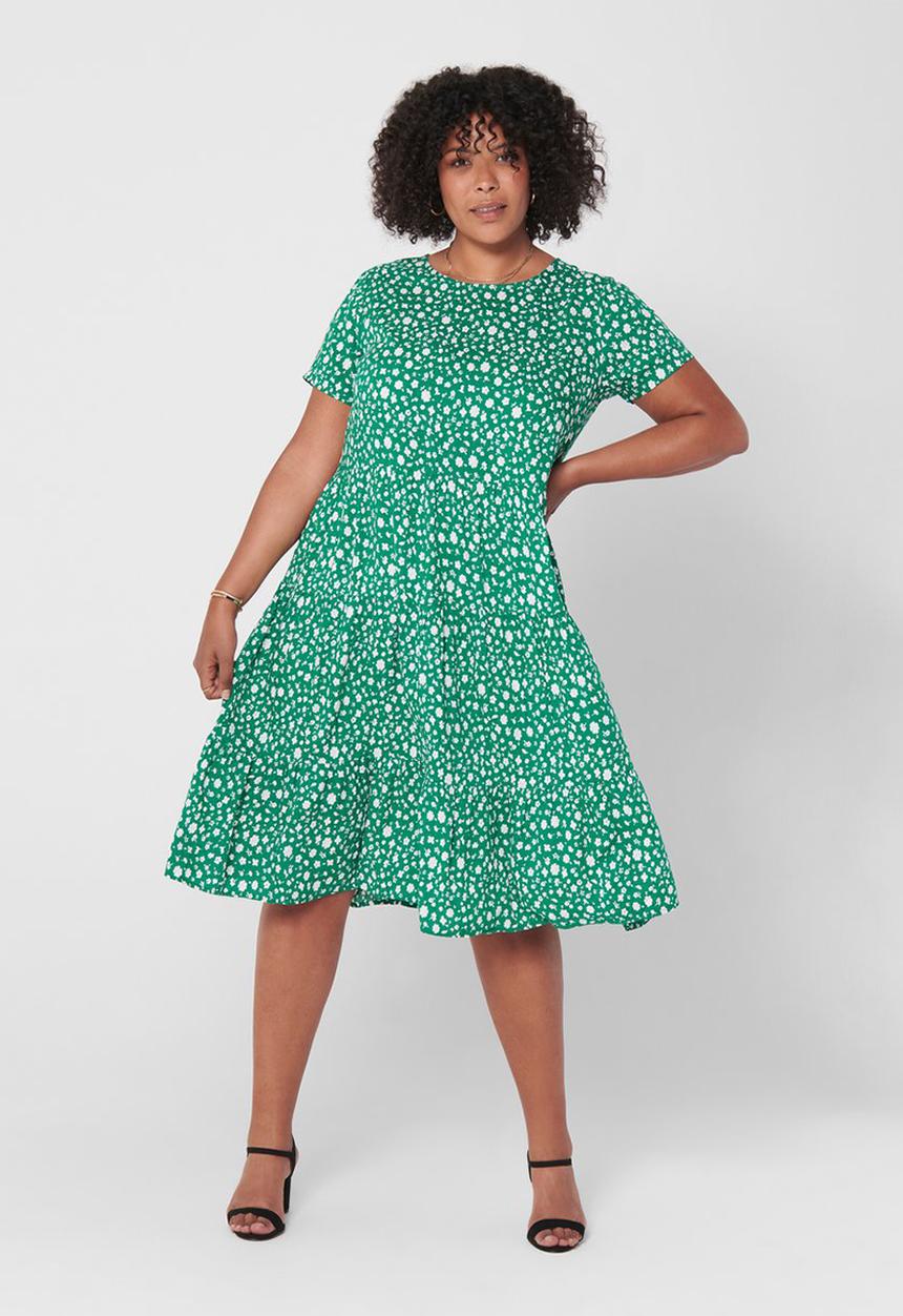 Carmakoma - Fabulous short sleeve midi dress - green