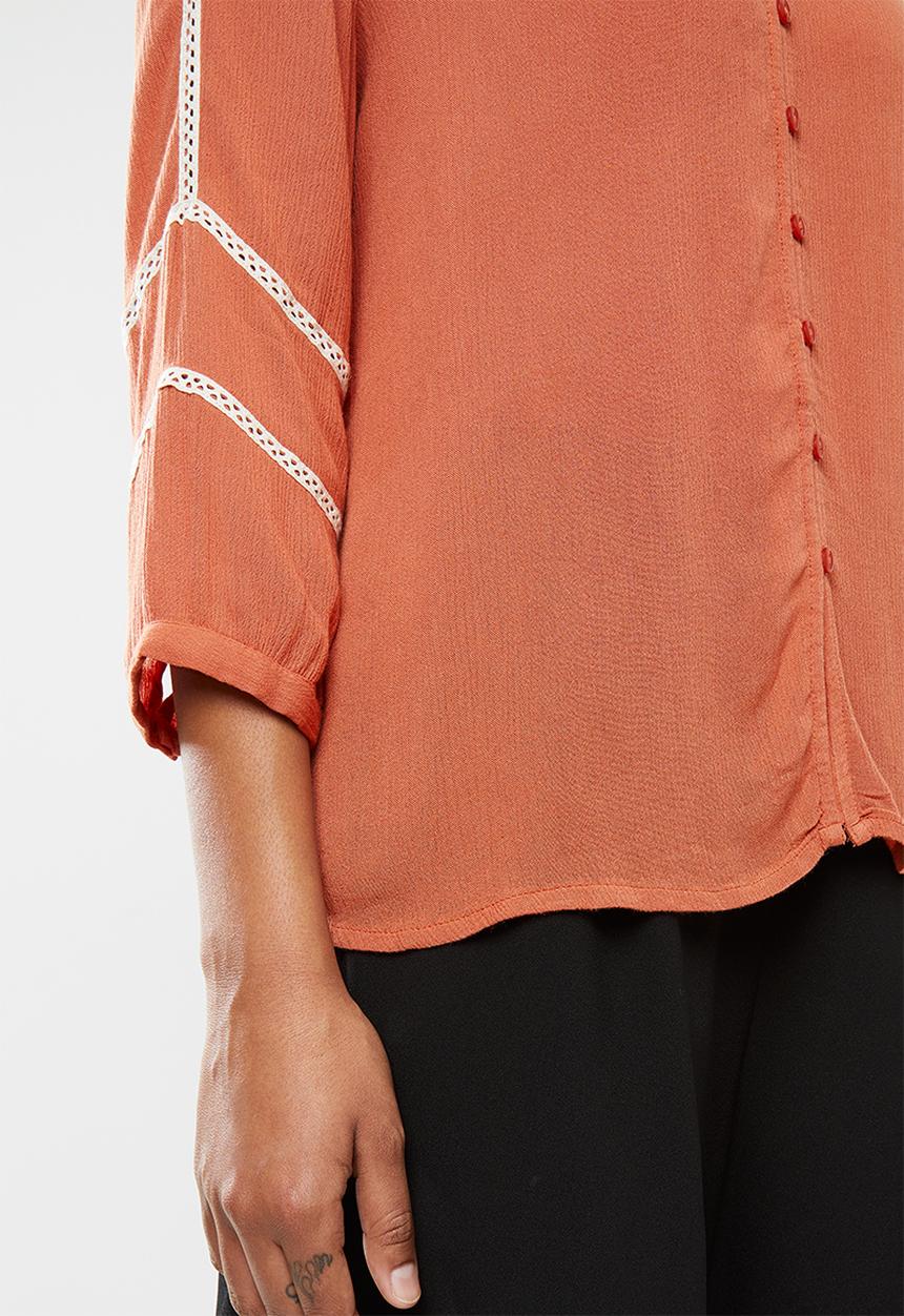 Vero Moda - Guna 3/4 shirt - rust