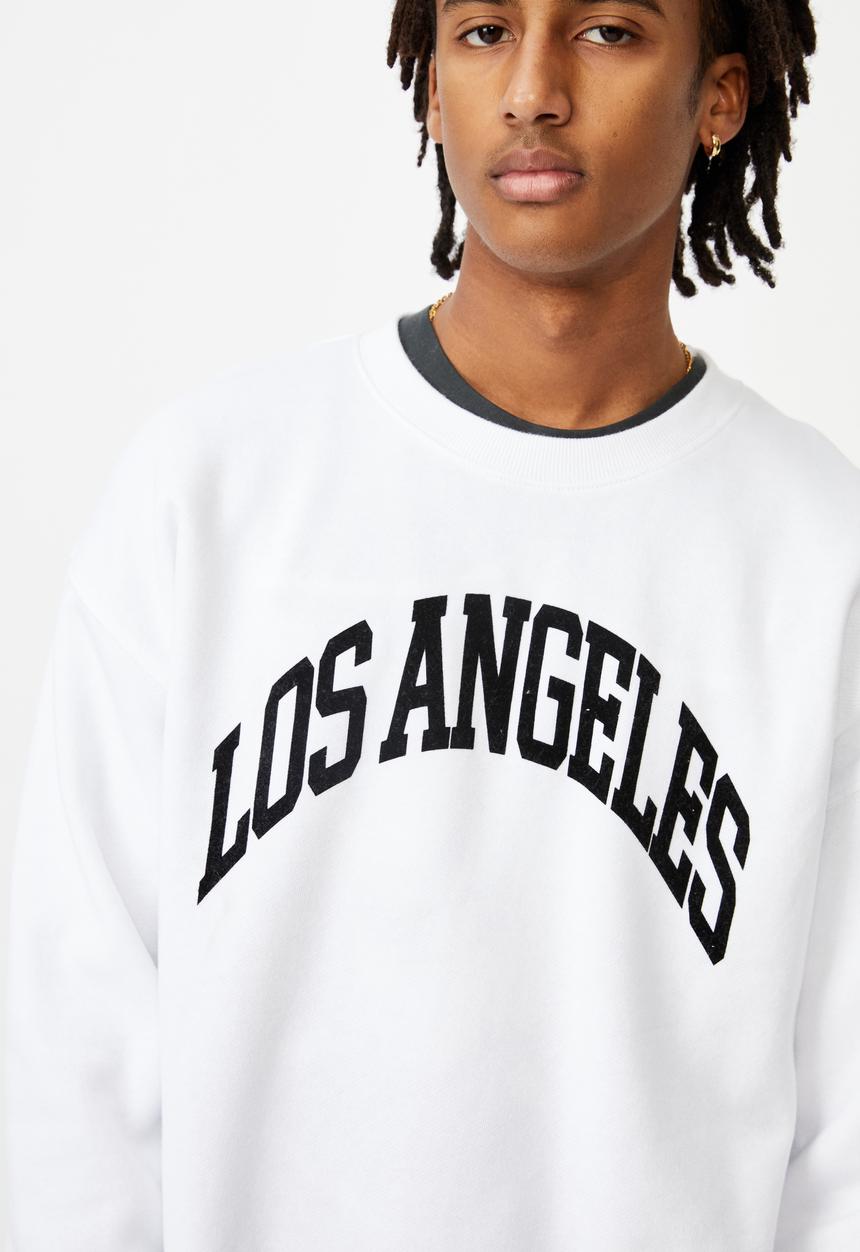 Factorie - Los angeles fleece top - white