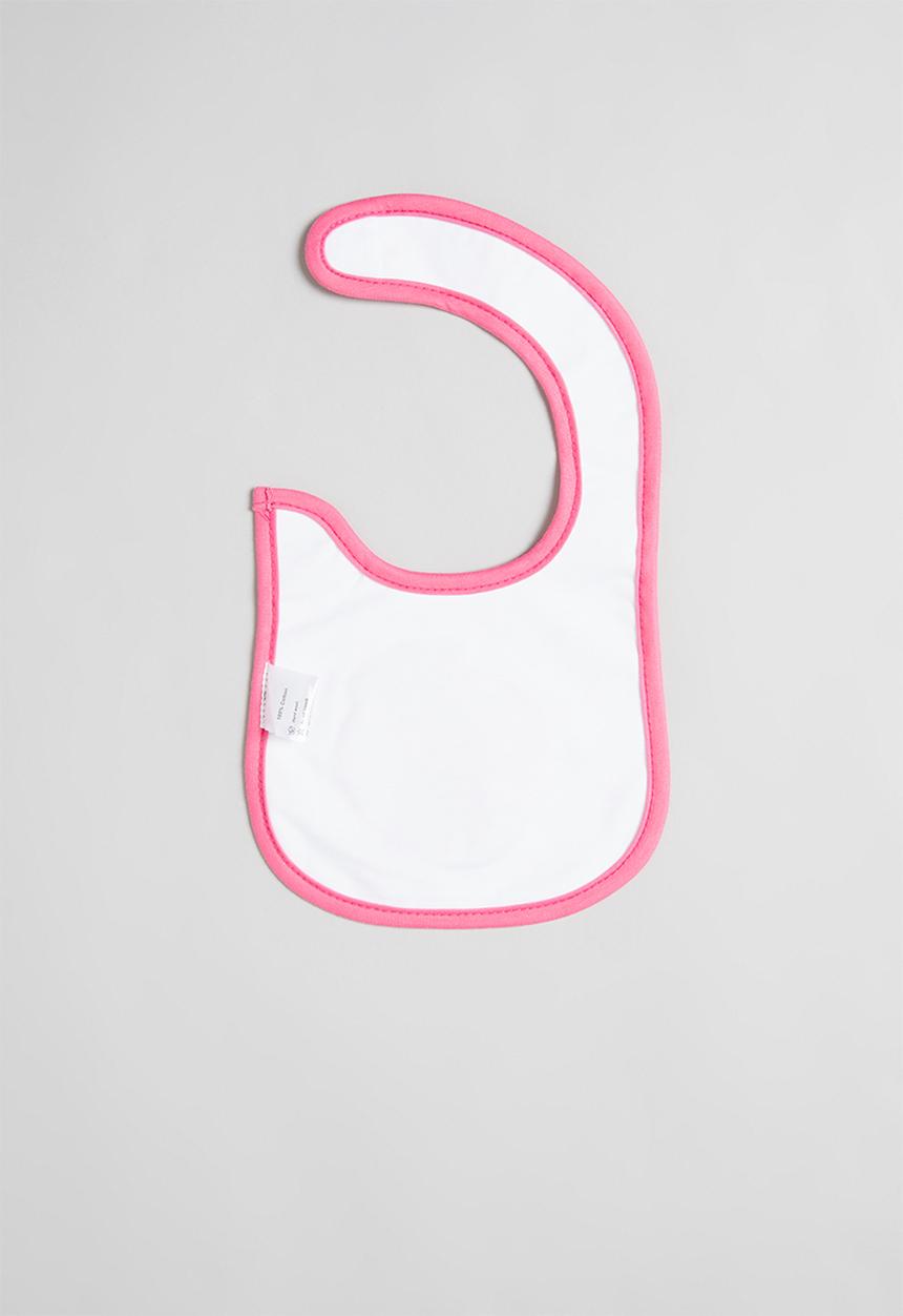Pop Candy - Girls strawberry bib - white & pink