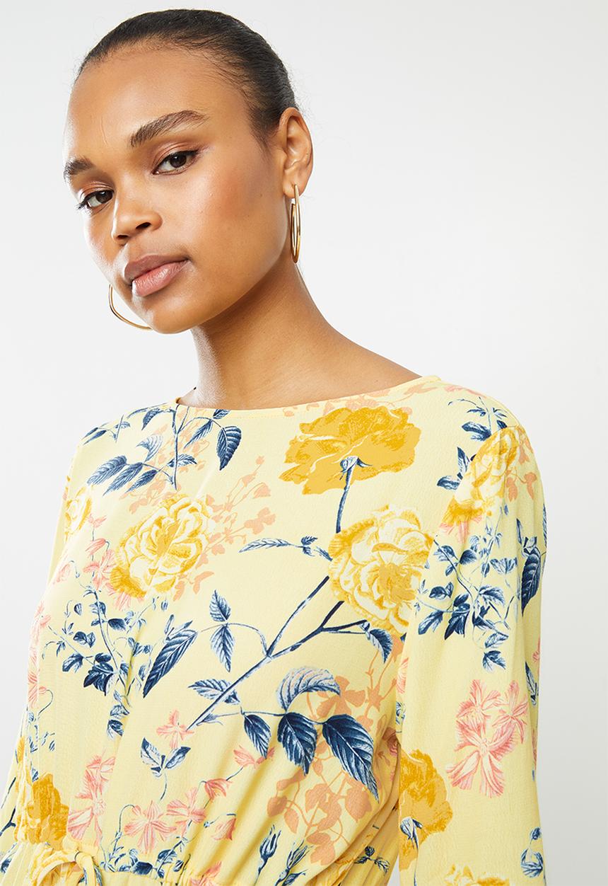 ONLY - Sandra 3/4 short dress - yellow 