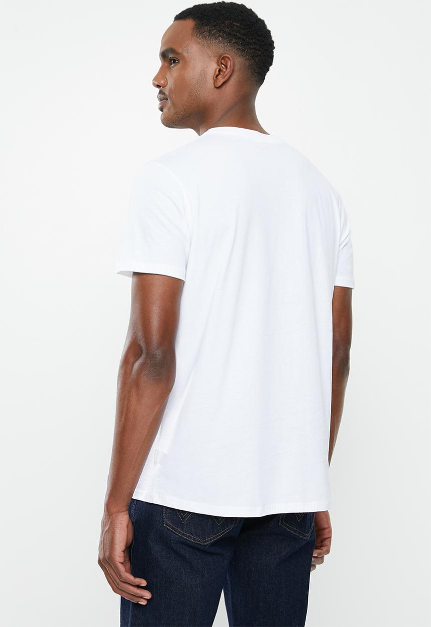 Wrangler - Rectangle logo tee - white