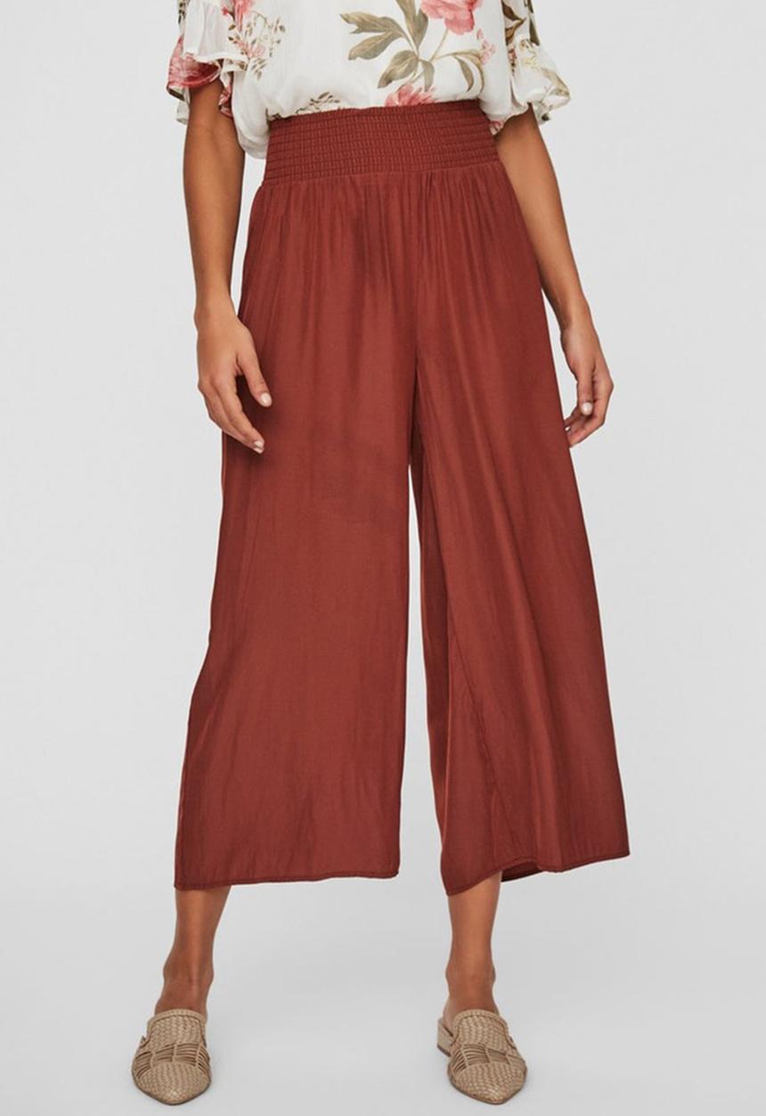 Vero Moda - Molla highwaist culotte pant - brown