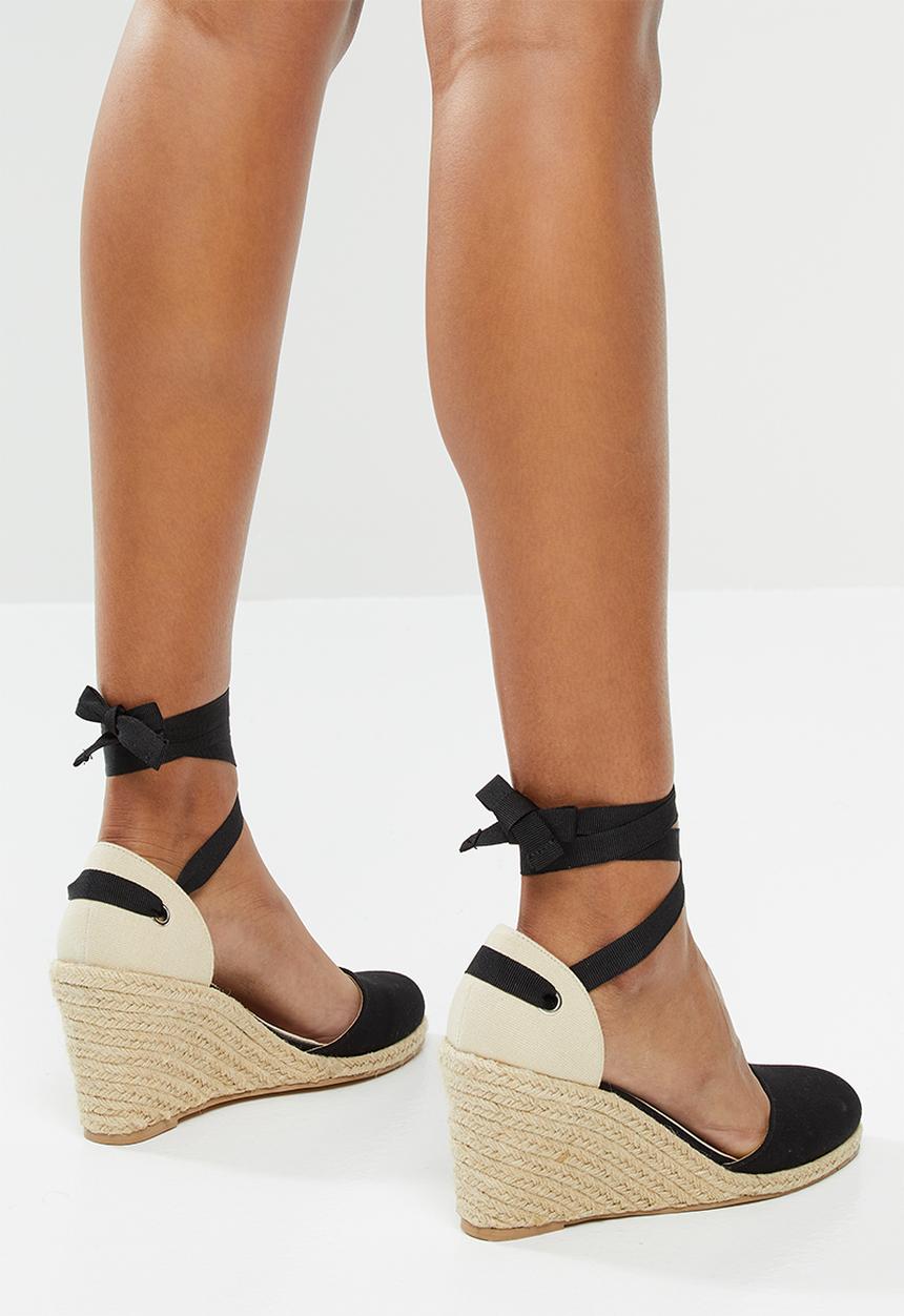 Superbalist - Bella espadrille heel - black