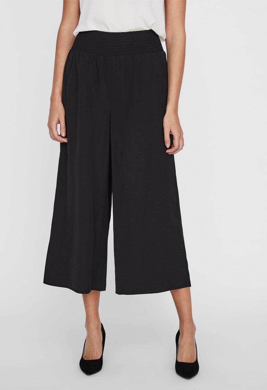Vero Moda - Molla highwaist culotte pant - black