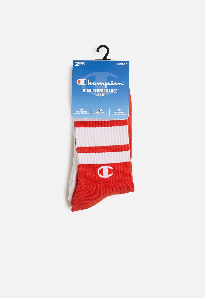 Champion - 2 Pack crew socks - blue & red