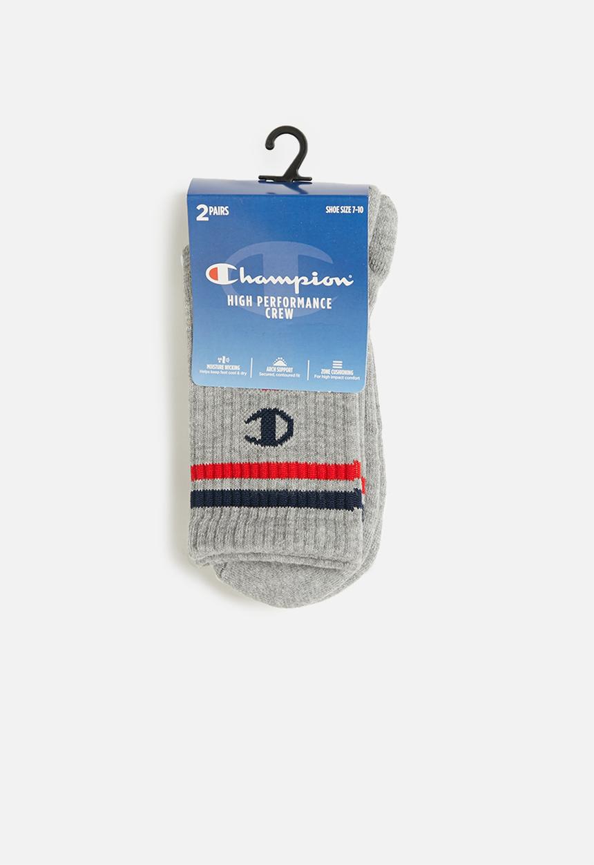 Champion - 2 Pack crew socks - white & grey