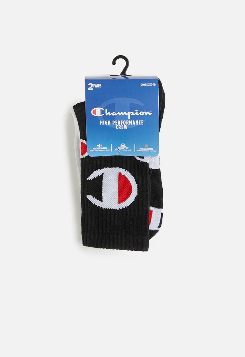 Champion - 2 Pack crew socks - white & black