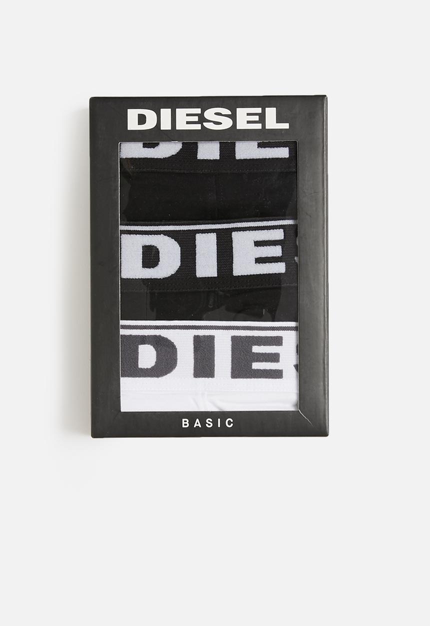Diesel  - Umbx-sebastian 3pack long boxer - black & white