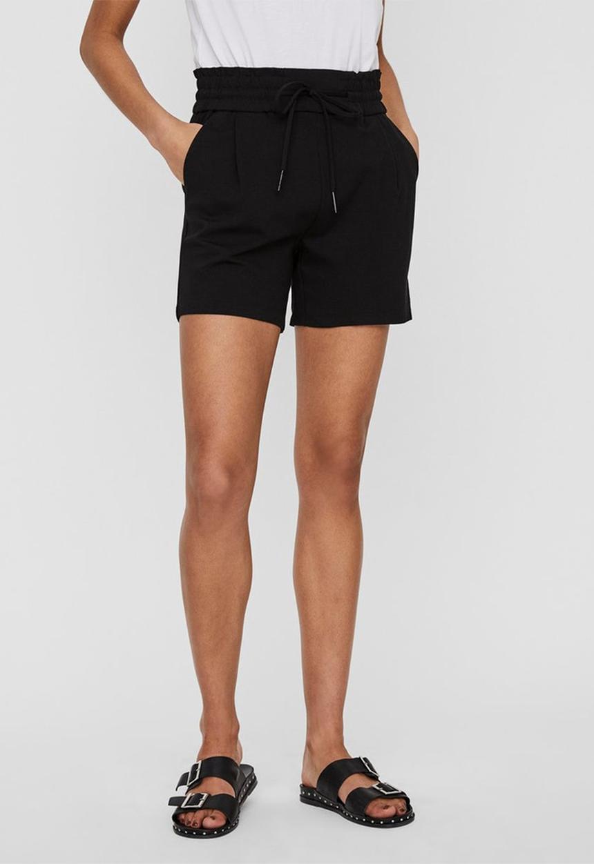 Vero Moda - Eva midrise short ruffle shorts - black