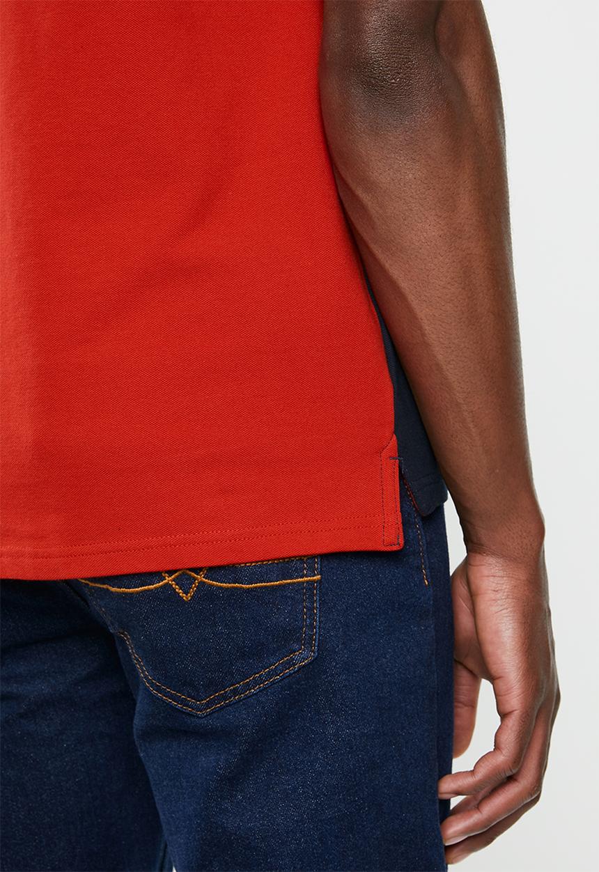 POLO - PRS logo mania golfer - navy & red