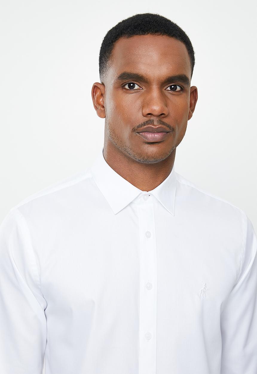 POLO - PRS kent wrinkle free shirt - white