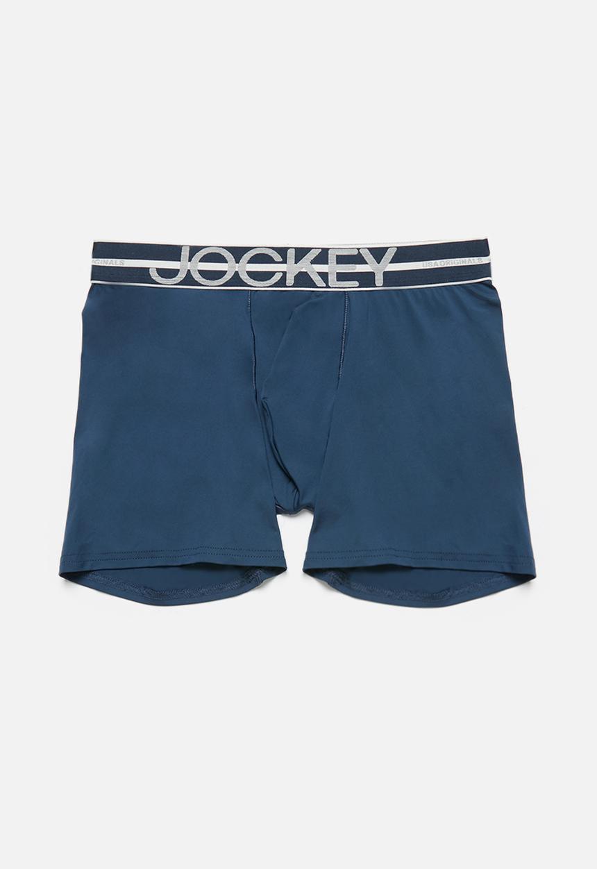 Jockey - Single nylon stretch long leg trunks - insignia blue