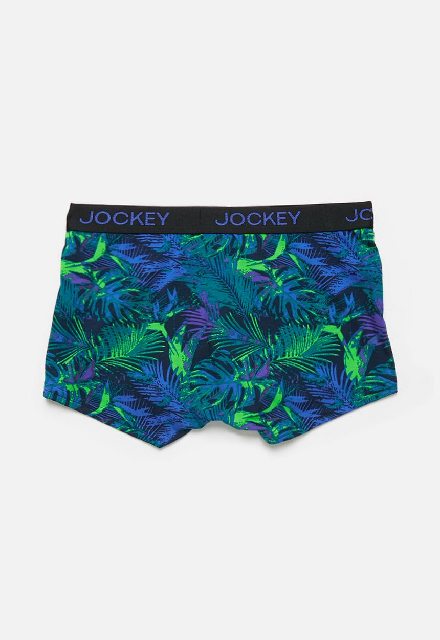 Jockey - Single qr-allover printed cotton stretch pouch trunks - tropical palms