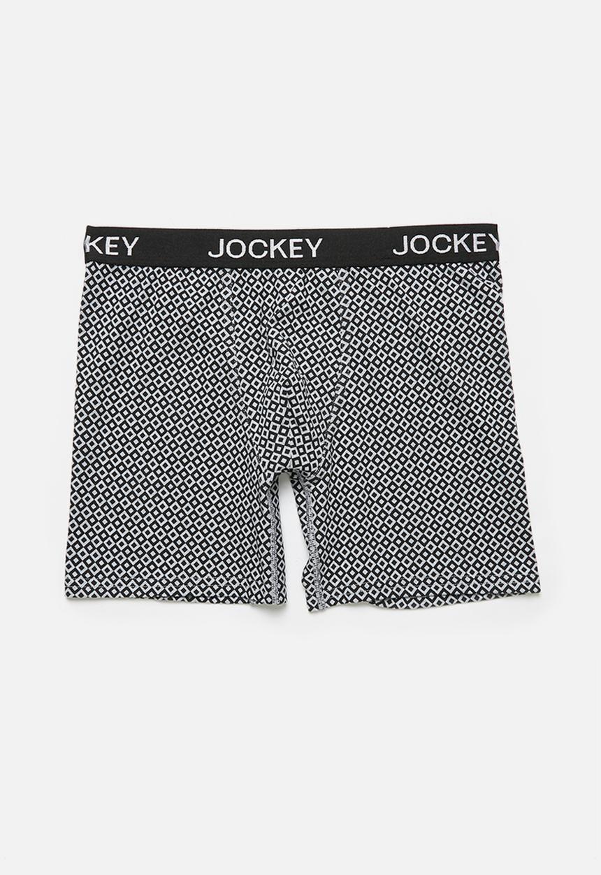 Jockey - Single trendz printed long leg pouch trunks - geo diamond