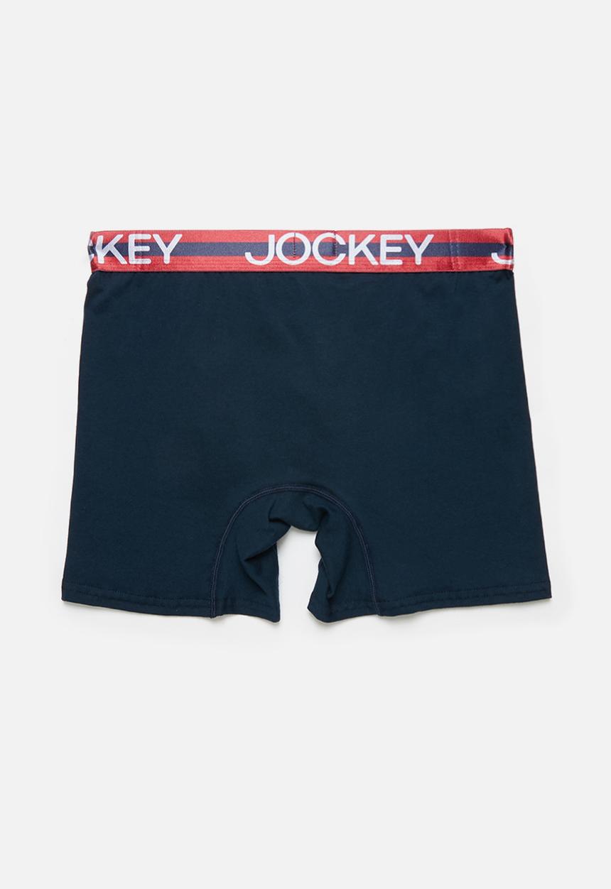 Jockey - Single trendz plain long leg pouch trunks - mid navy