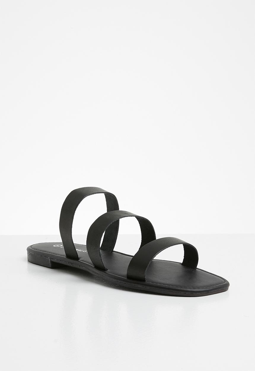 Superbalist - Luna leather slide - black