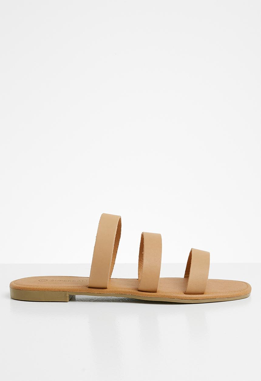 Superbalist - Luna leather slide - neutral 