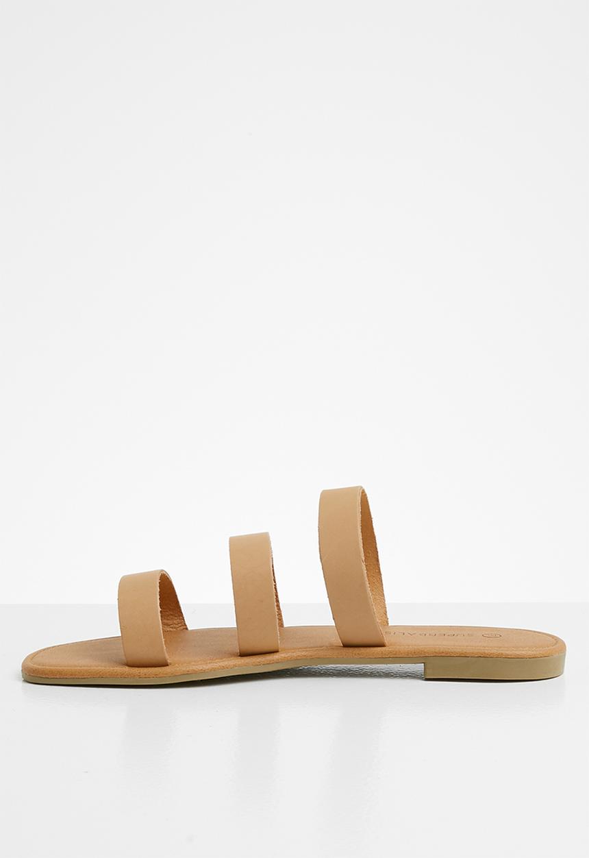 Superbalist - Luna leather slide - neutral 
