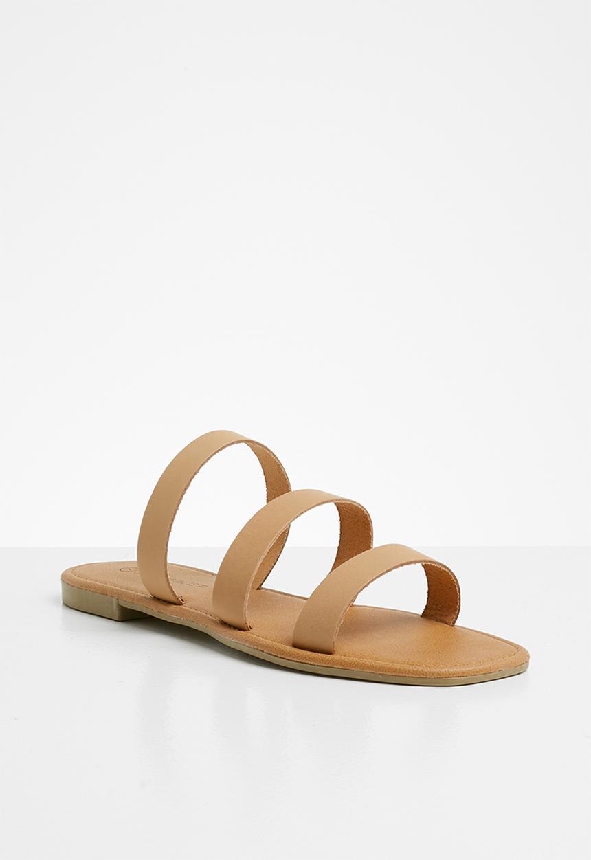 Superbalist - Luna leather slide - neutral 