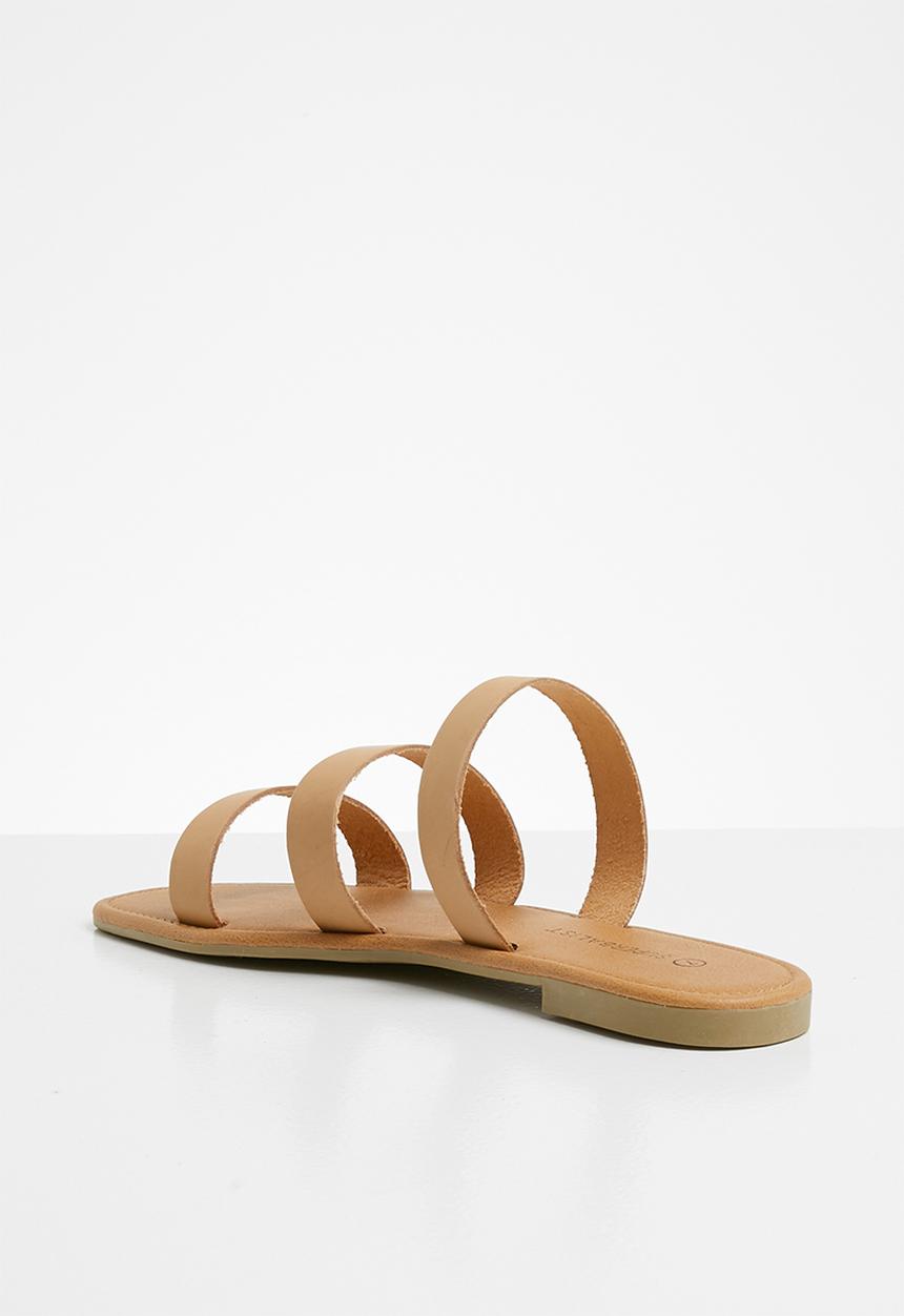 Superbalist - Luna leather slide - neutral 