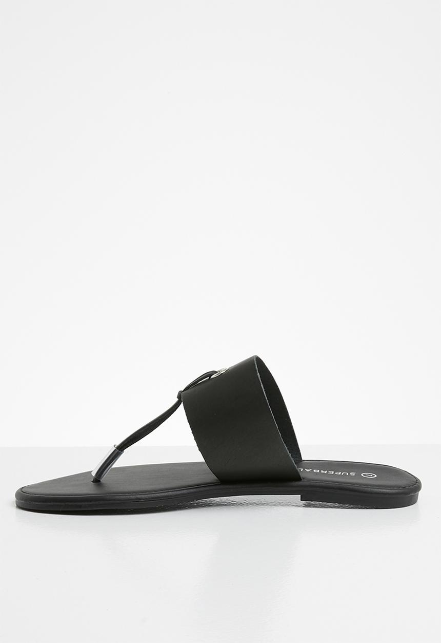 Superbalist - Jacki leather t-bar sandal - black