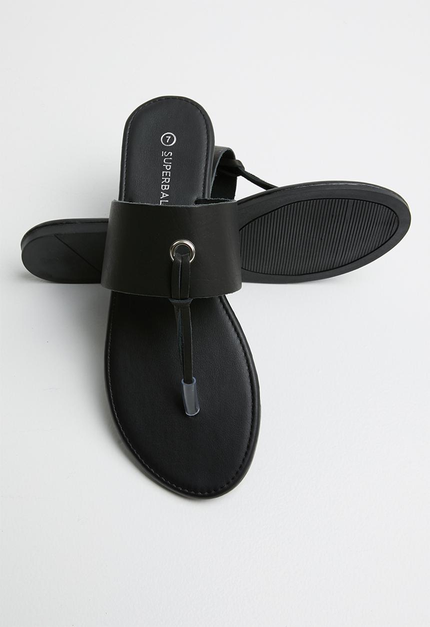 Superbalist - Jacki leather t-bar sandal - black
