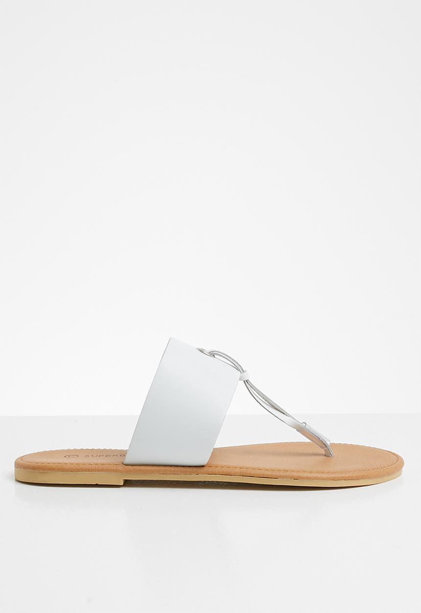 Superbalist - Jacki leather t-bar sandal - white