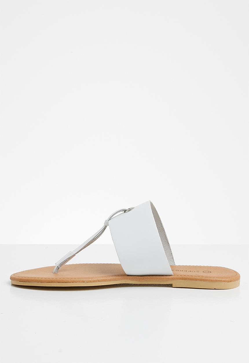 Superbalist - Jacki leather t-bar sandal - white