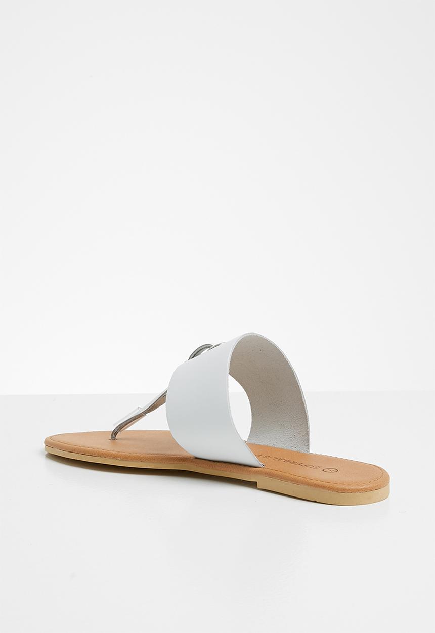 Superbalist - Jacki leather t-bar sandal - white