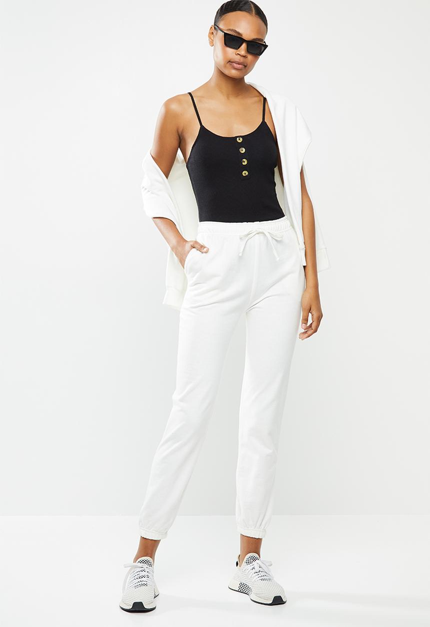 Brave Soul - Spagetti strap button through bodysuit - black