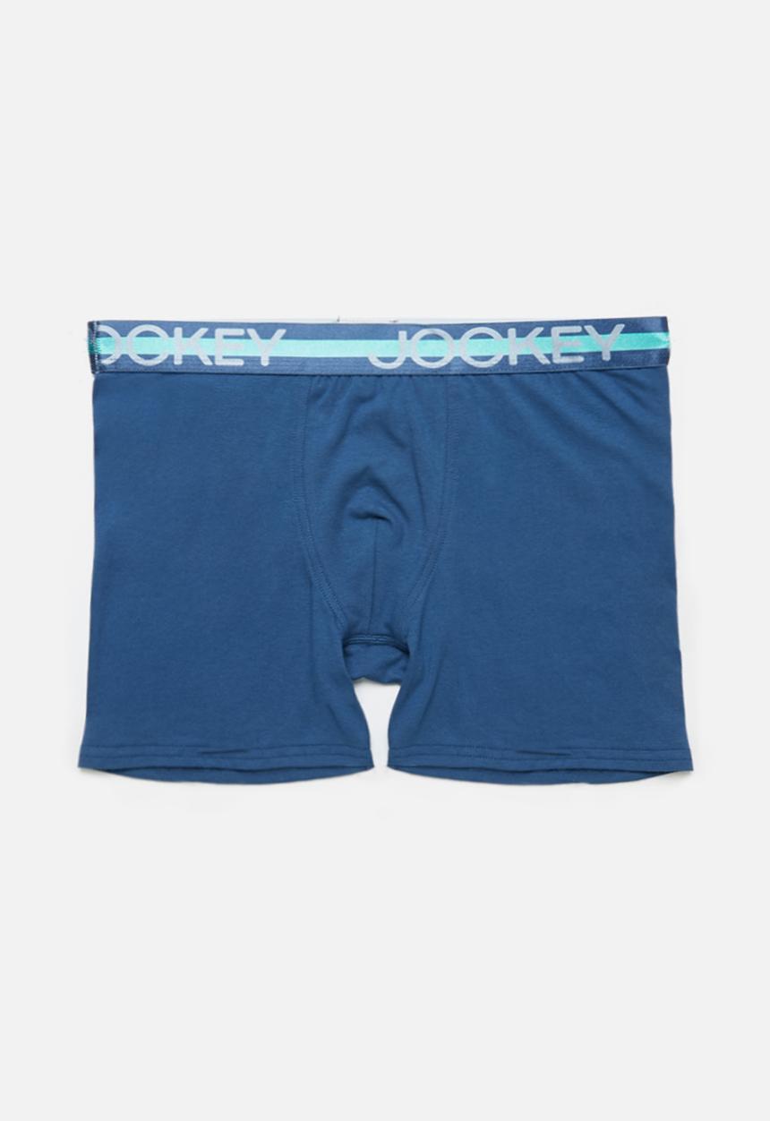 Jockey - Single trendz plain long leg pouch trunks - ocean depths