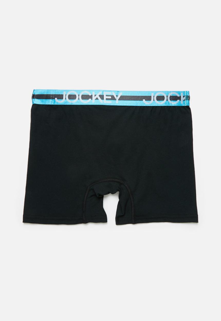 Jockey - Single trendz plain long leg pouch trunks - black