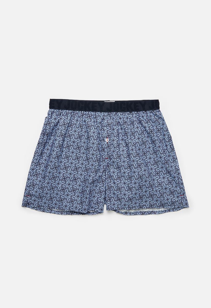 Jockey - Single digital printed loe woven boxer shorts - geo leaf