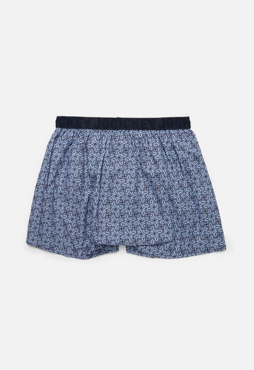 Jockey - Single digital printed loe woven boxer shorts - geo leaf