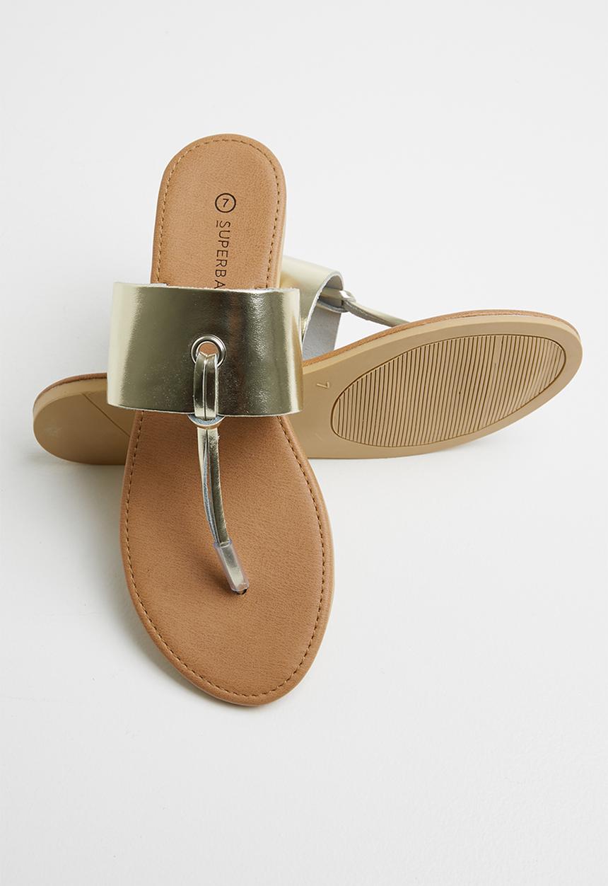 Superbalist - Jacki leather t-bar sandal - gold