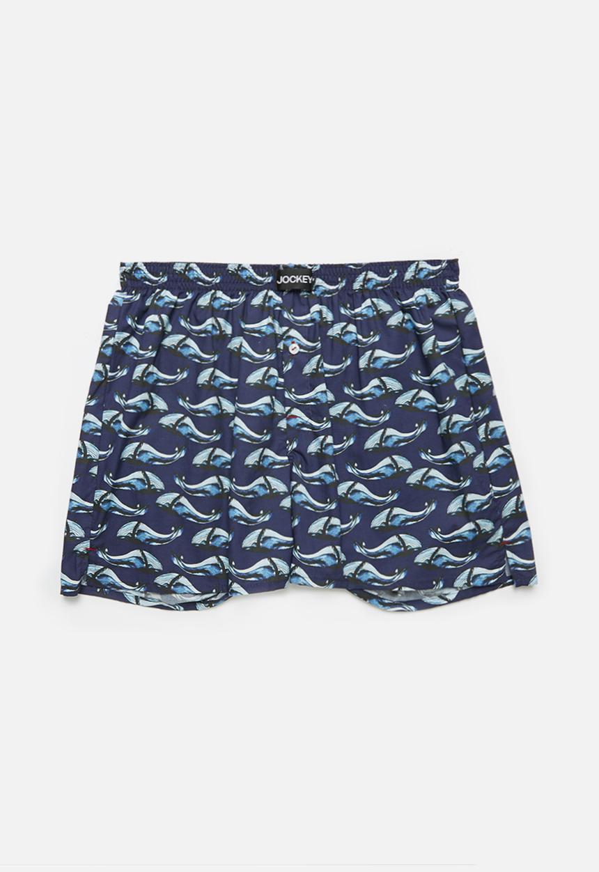 Jockey - Single digital printed boxer shorts - sea blue sport