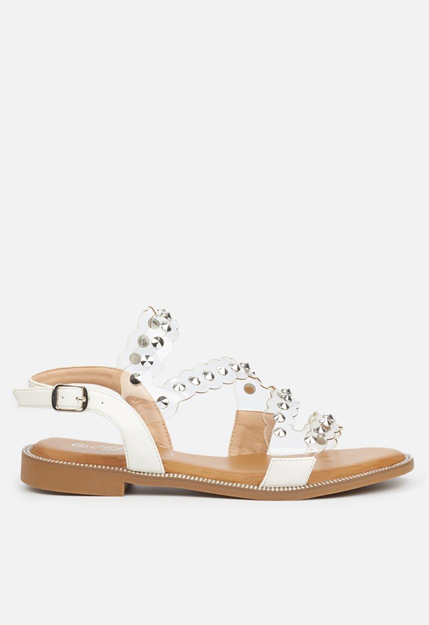 Miss Black - Ayga sandal - white
