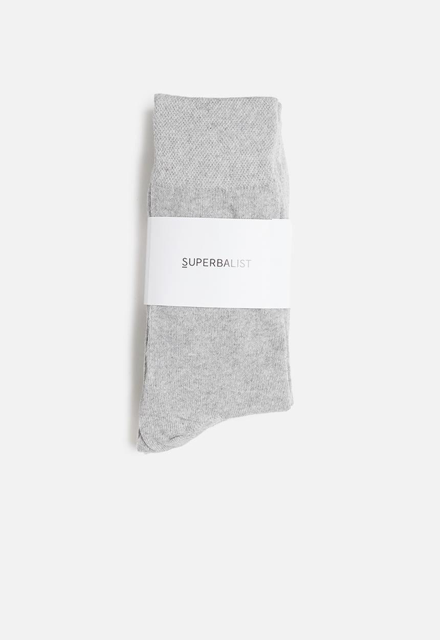 Superbalist - Plain 3 pack socks - grey