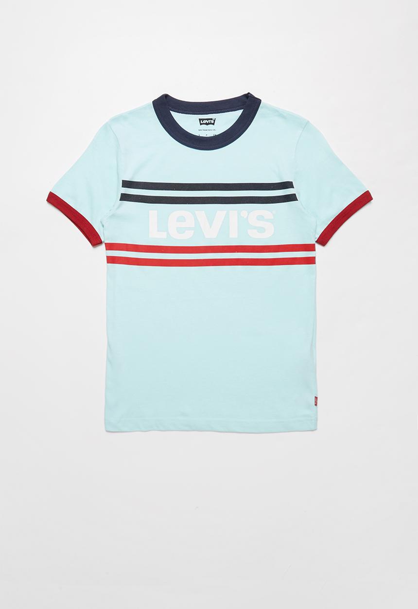 Levi’s® - Lvb striped levi's ringer tee - blue