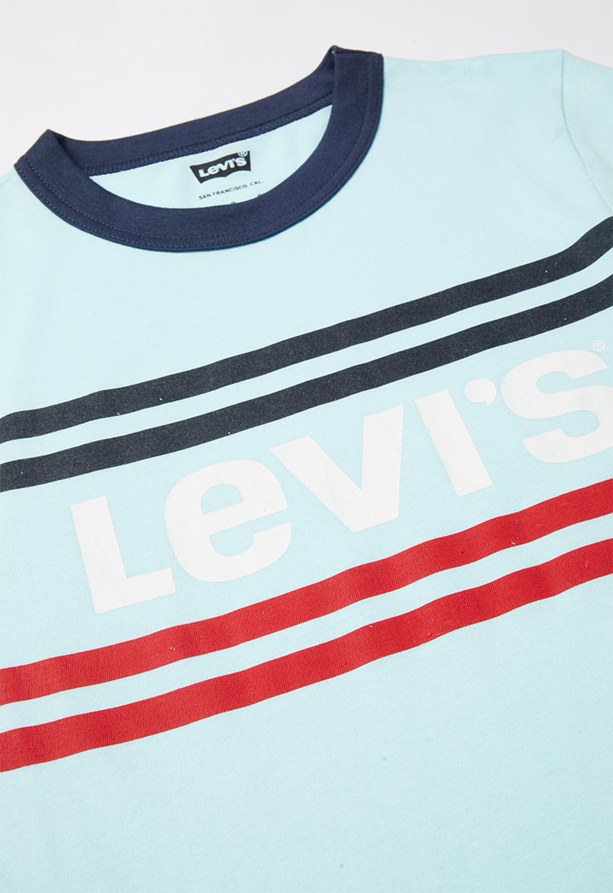 Levi’s® - Lvb striped levi's ringer tee - blue